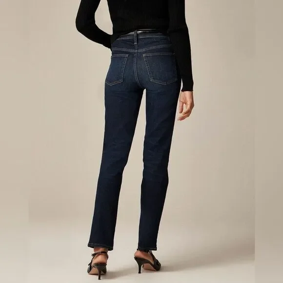 J Crew women’s Tall slim jean mid rise dark blue Size 28T NWT - Picture 3 of 10